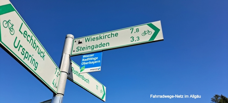 Radwegenetz im Allgäu (bei Lechbruck) Radwegenetz im Allgäu (bei Lechbruck)