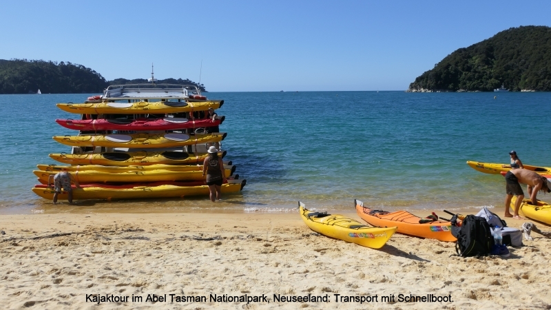 Kajaktour im Abel Tasman National Park, Neuseeland