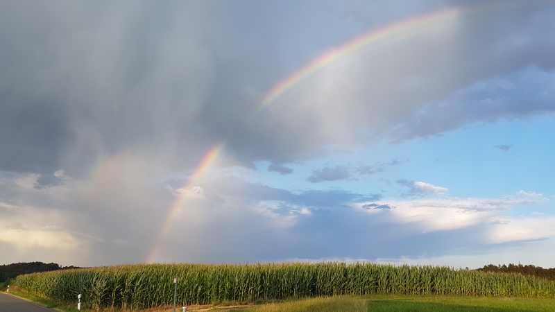 Abziehendes Gewitter in Oberbayern