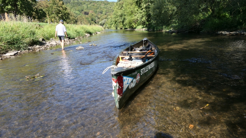 Niedrigwasser in der Werra Niedrigwasser in der Werra